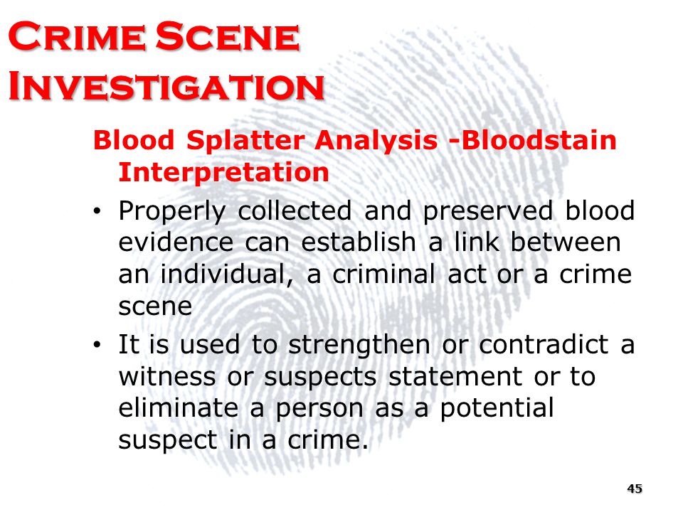 Blood Splatter Analysis Essay